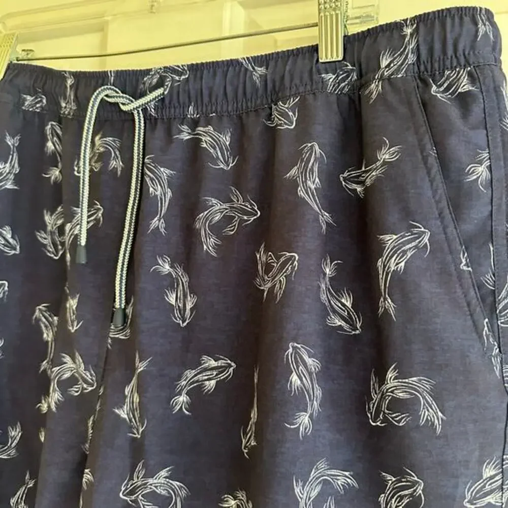 NWT Peter Millar Atlantic Blue Secret Cove Swim Trunks‎ Blue Size XL Coastal